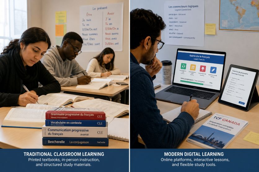 Traditional vs. digital study environments